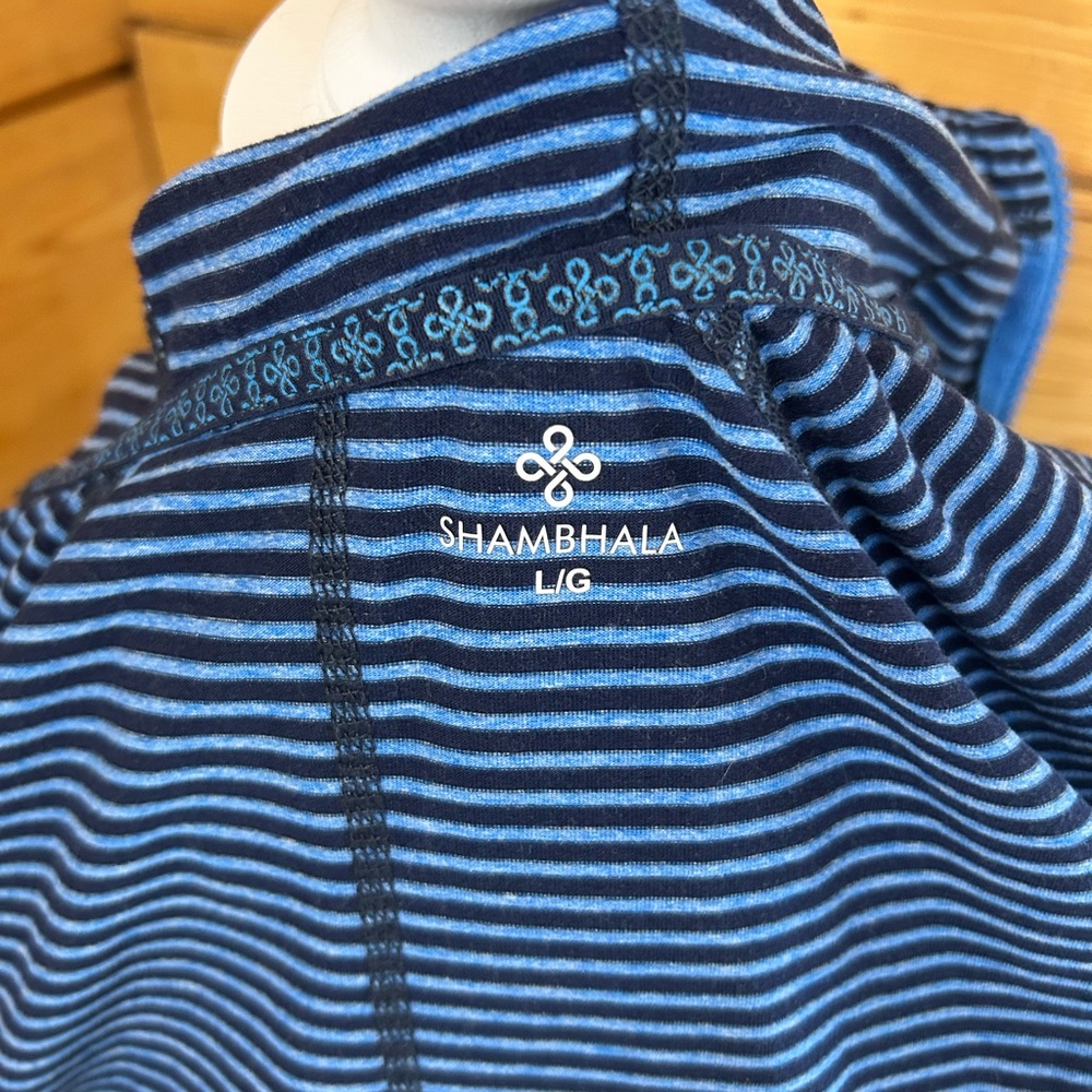 Navy Striped Women's Size Large Hoodie Jacket Shambhala Music Festival Streetwea - Picture 6 of 7